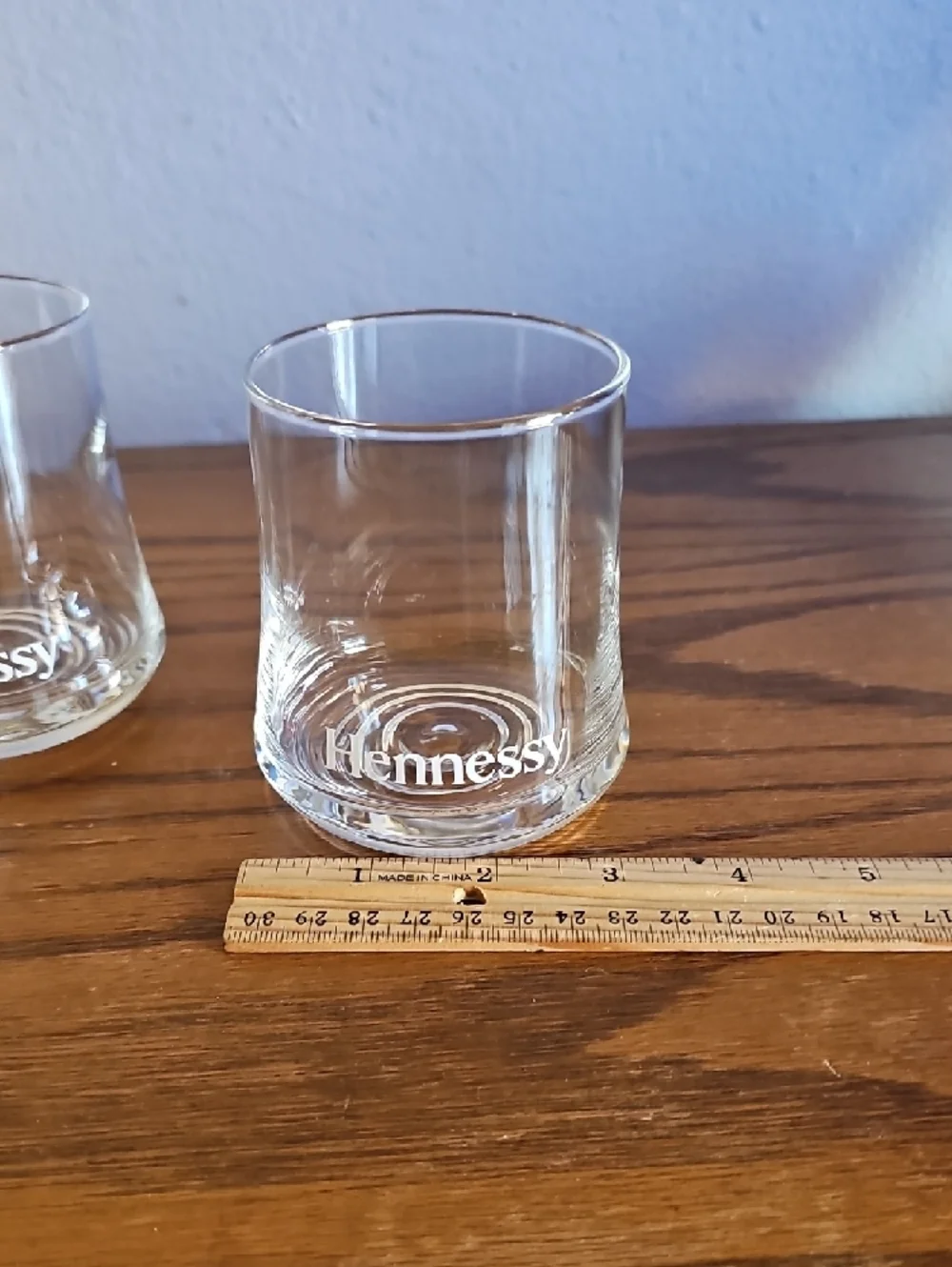 Hennessy Clear Branded Rocks Glasses - Transparent Pair